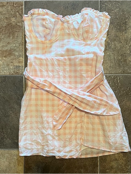 For Love And Lemons Dresses & Skirts - For Love & Lemons Dixie Mini Dress Pink Gingham Size XS Cottagecore Coquette